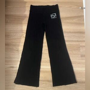 2000s Bebe Black Flared Sweatpants